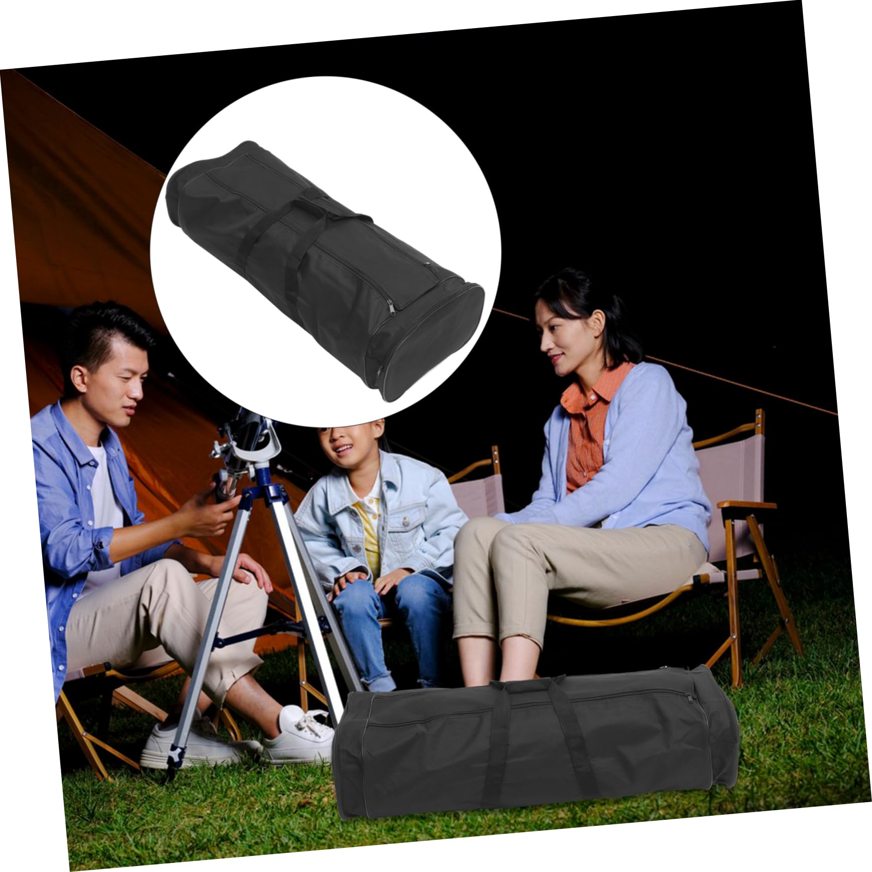 Borsa per Telescopio in Nylon Nero Resistente, Design Semplice e Elegante, Facile da Aprire, Doppia Funzione a Zaino a Mano per Uso Outdoor