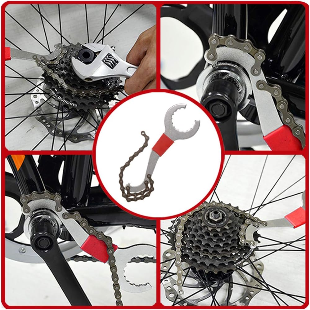 6in1 Bicycle Cassette Removal Tool with Crank Puller and Bottom