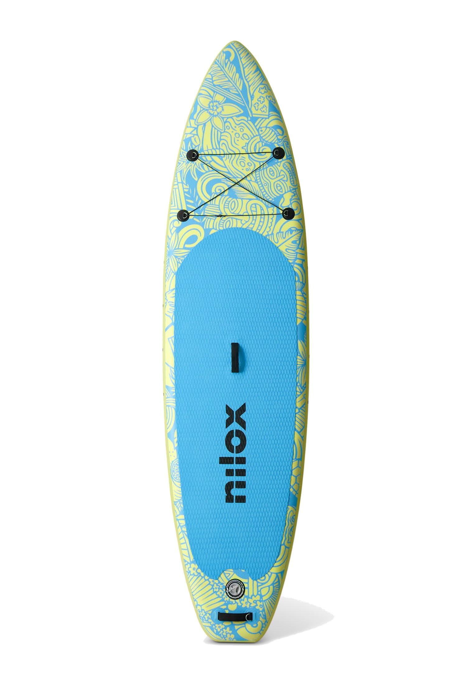 Nilox Tavola Gonfiabile per Stand Up Paddle in PVC, Completa di Accessori con Zaino, Pagaia, Pompa, Leash, 1 Pinna, Tavola da 274 x 84 x 15 cm