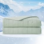 Amélie Home Couette Rafraîchissante Taille Queen, Q-Max 0.45 Couverture Légère Réversible pour Dormeurs Chauds, Literie Respirante pour Transpiration Nocturne, 90"x90", Gris Froid