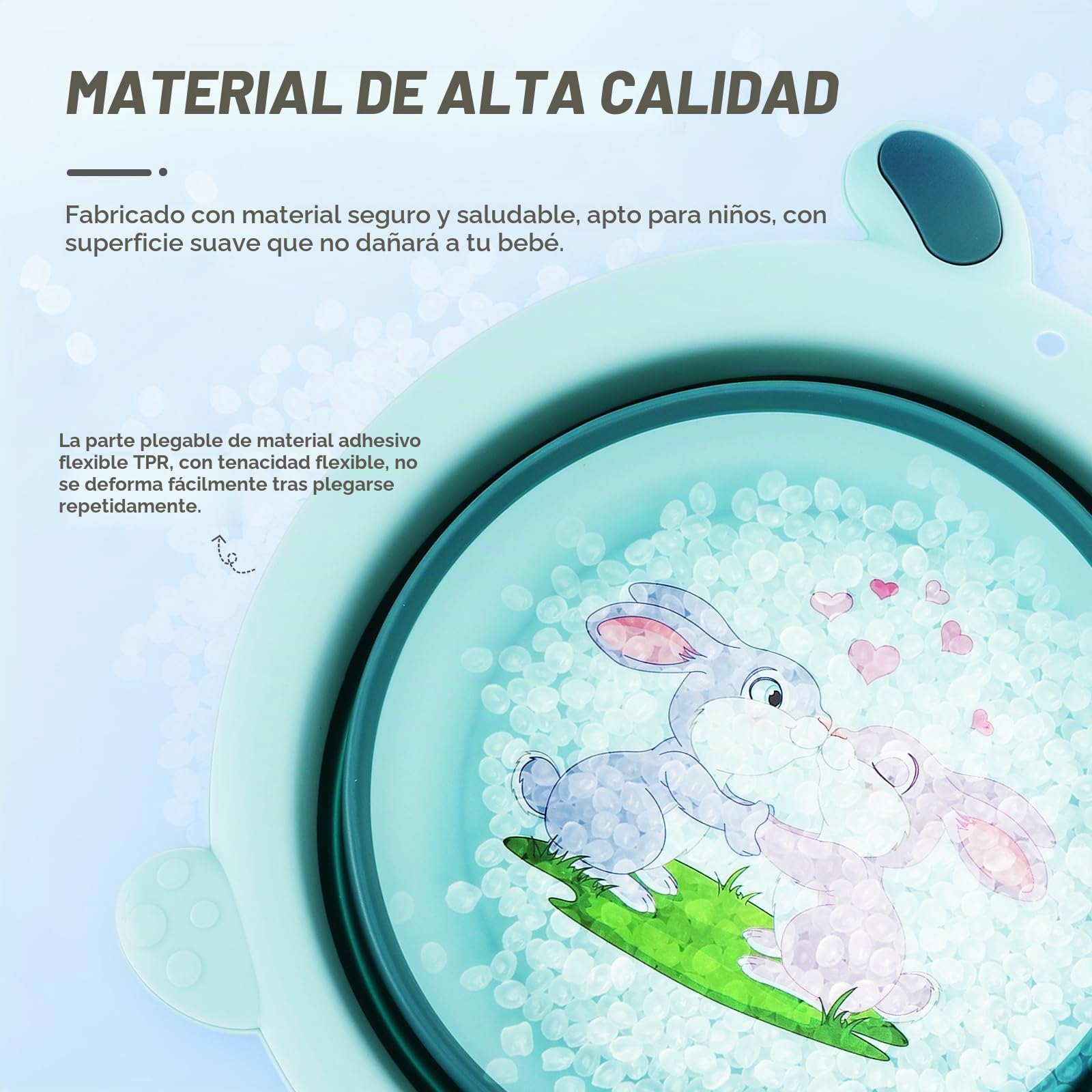 PRETYZOOM Lavabo Bebé Plegable Portátil 13.38X12.20X3.93 Pulgadas Cuenca Multiusos Para Baño Viaje Y Hogar Seguro Para Niños Ideal Para Pies Manos Y Ropa