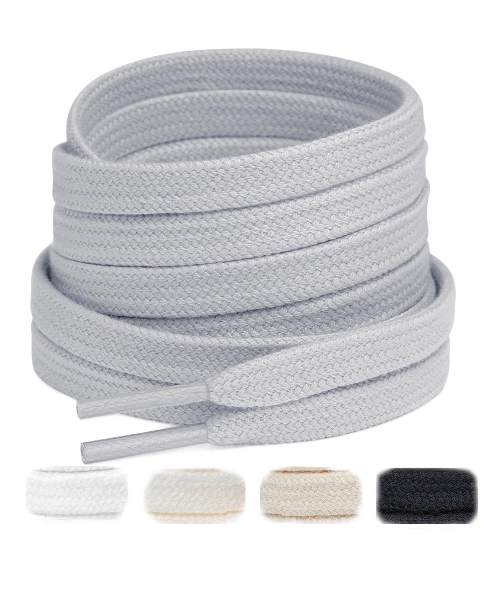 Handshop 2 Pairs Flat Athletic Shoelaces 5/16" in 40"-63" Wide Sneaker Replacement Shoe Laces