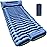 Yuzonc Double Sleeping Pad for Camping, 4 Extra Thick Self-Inflating Air Mattress - 2 Person Inflatable Camping Mat with Built-in Foot Pump & Pillow, Backpacking Hiking Tent Travel-Grey