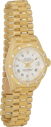 Pre-loved Diamond 18K Gold Bark Datejust President 69288 26mm, White