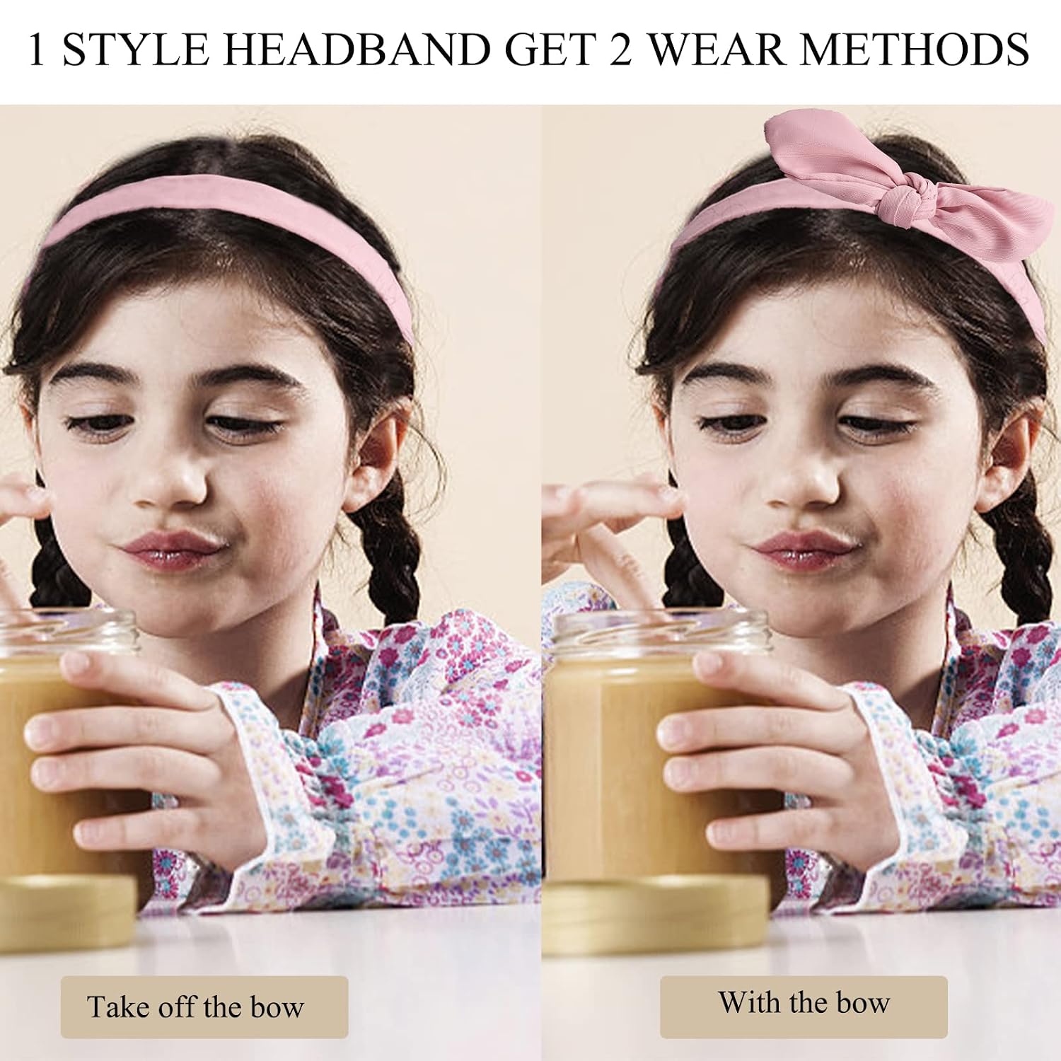6 Pack Knotted Bow Headbands for Women and Girls - Cute Hair Accessories with Thin Knots, Suitable for Kids 8-12