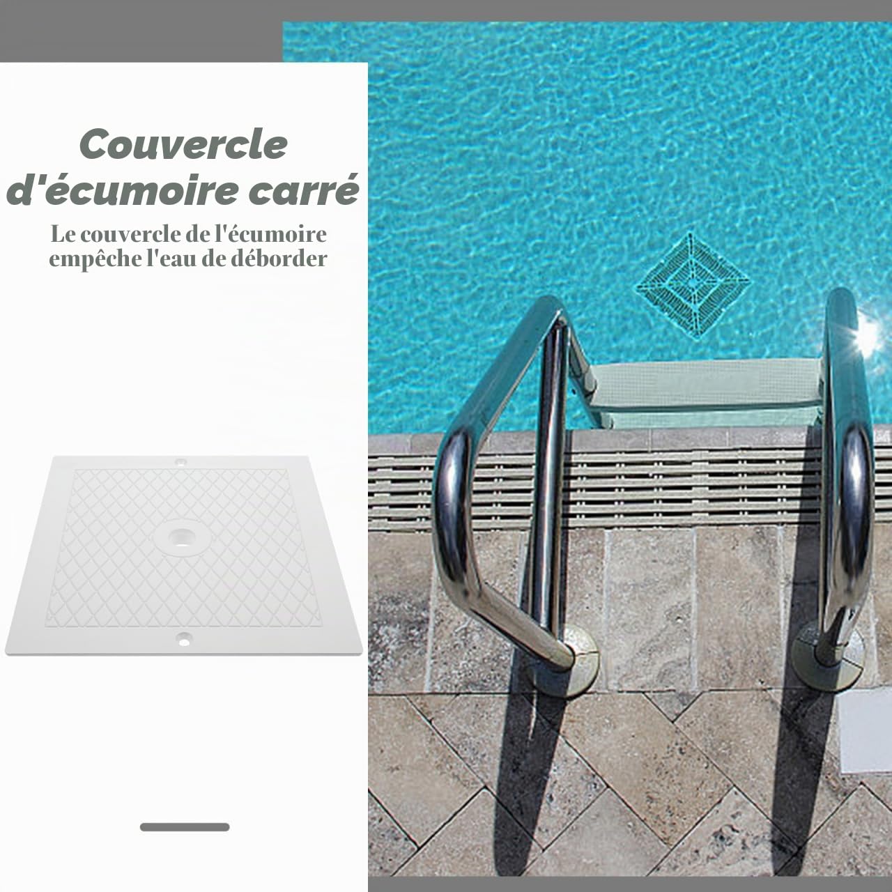 VANZACK Couvercle De Skimmer De Piscine Couvercle pour Skimmer Carré Couvercle De Skimmer Carré Pièce De Rechange Couvercle De Skimmer Pièce De Rechange Couvercle De Skimmer Pièce De