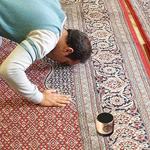 مكبر صوت رقمي محمول للقرآن الكريم من ايه دبليو اتش هيتوبين مع جهاز تحكم عن بعد لما يزيد عن 18 قارئ و15 ترجمة، مكبر صوت عالي الجودة للقرآن باللغة العربية والانجليزية، راديو ام بي 3 اف ام