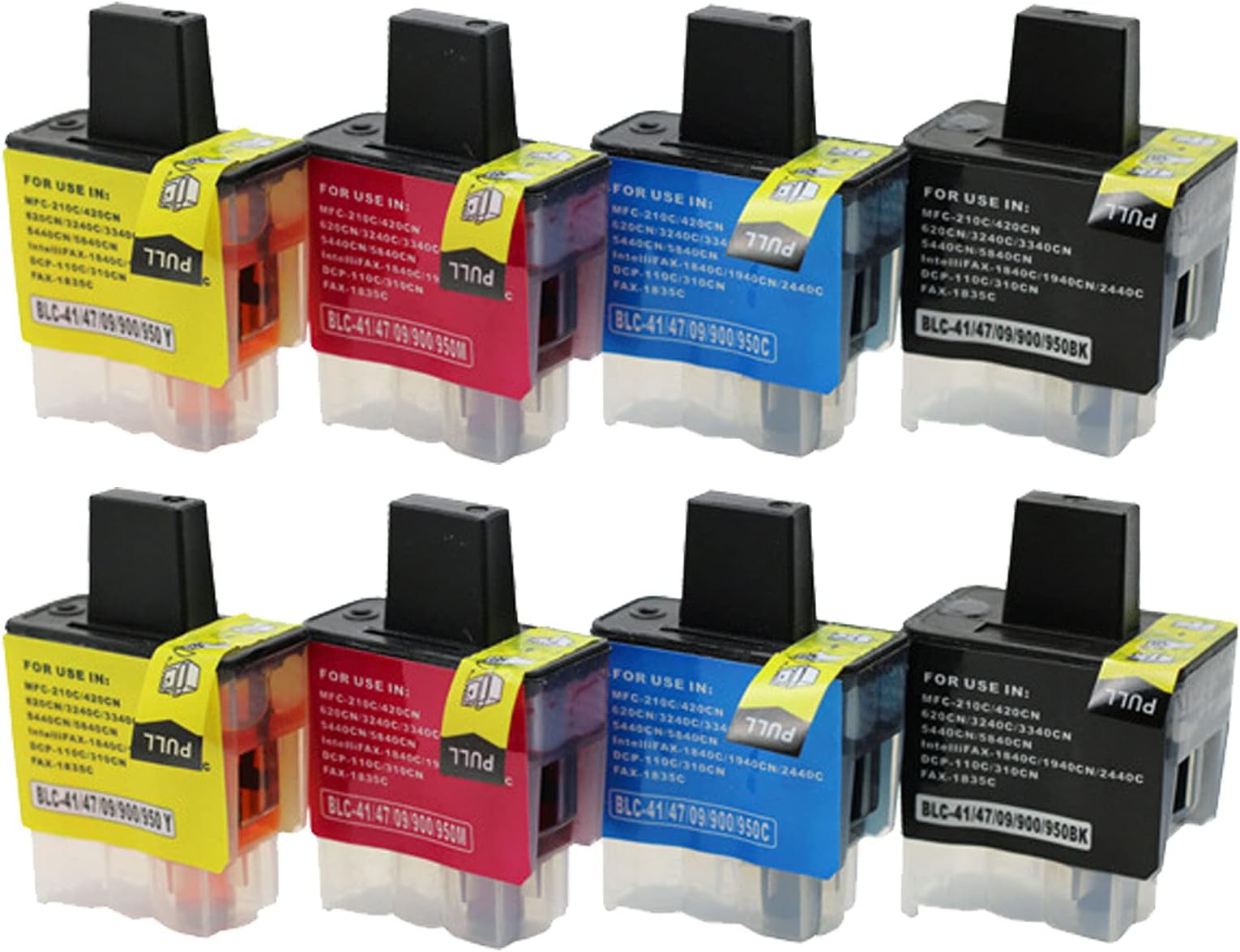 RICR Compatible Ink Cartridge Replacement for Brother LC41 LC47 LC900 Work with MFC 210C 420cn 620cn 3240c 2 Set
