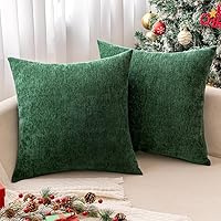 Vista 15 de MIULEE - Pack de 2 fundas de almohada decorativas beige de 16x16 pulgadas, cojines suaves de chenilla para sofá, fundas de cojín de estilo casa