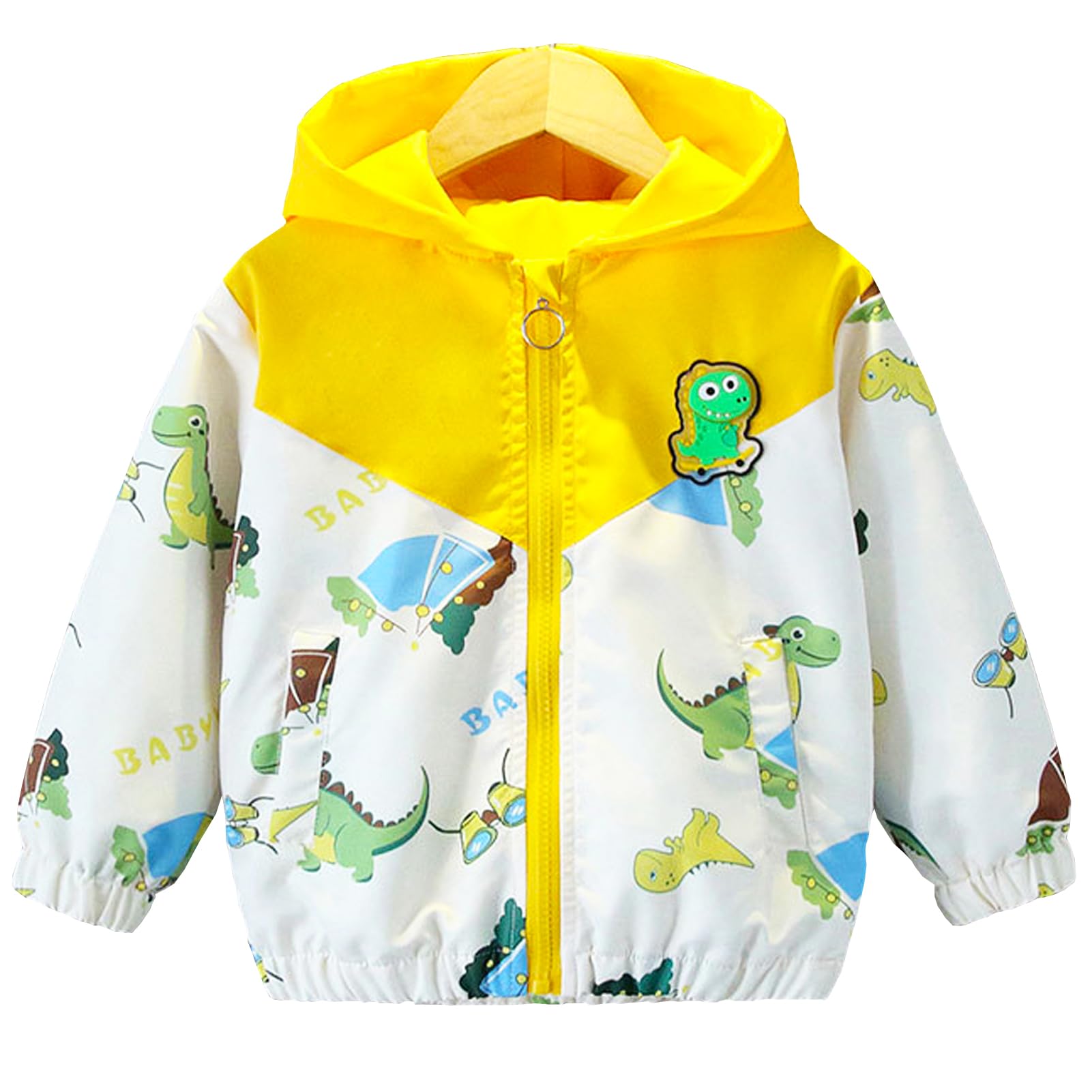 Kinder Übergangsjacke Jungen Winddichte Mantel mit Kapuze Windjacke für Frühling Herbst