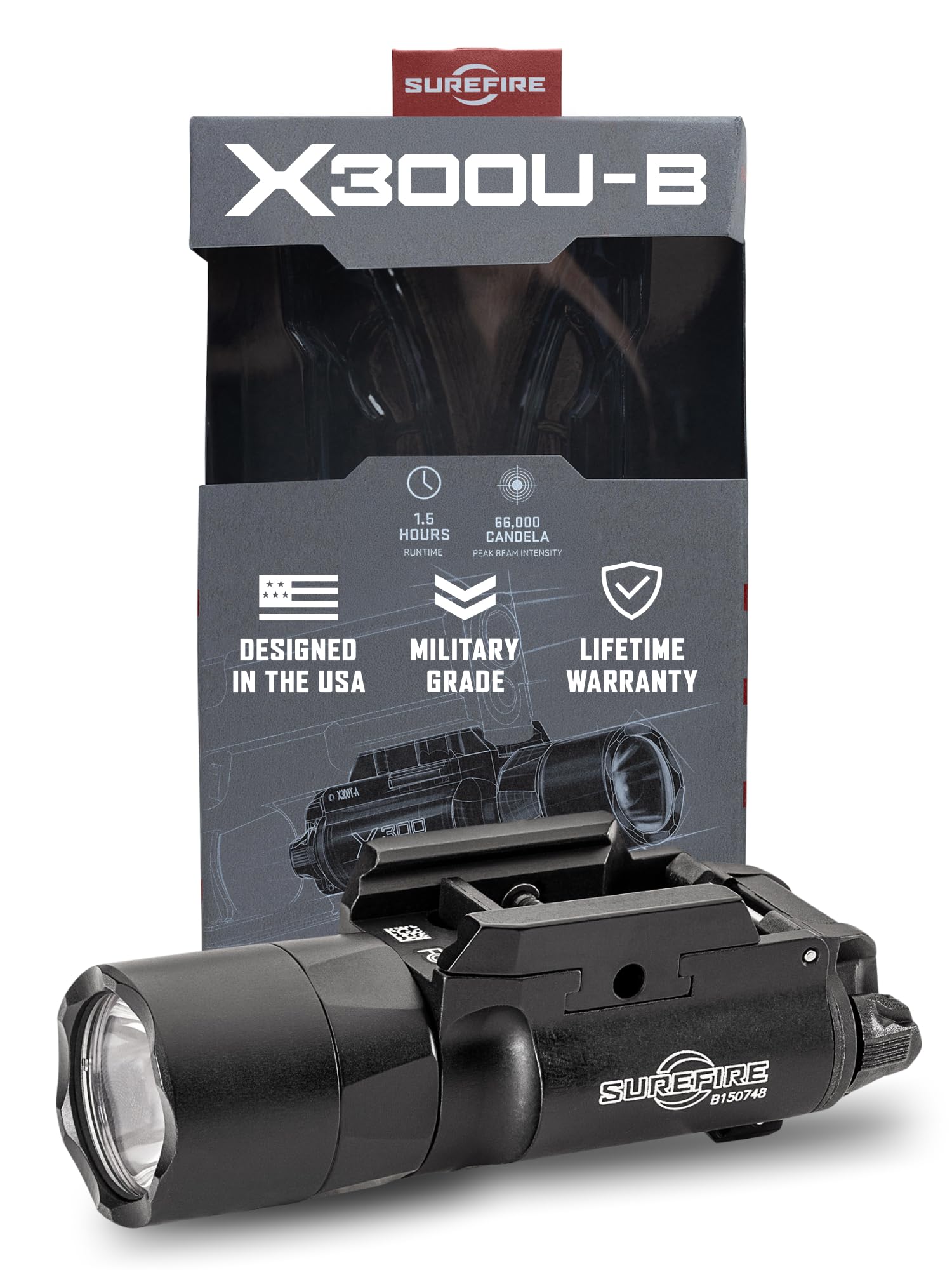 SUREFIRE　本体　X300U-B　1000ルーメン　ブラック　実物 Amazon.com: SureFire Weaponlight LED - X300U-B 1,000 Lumens 11,300