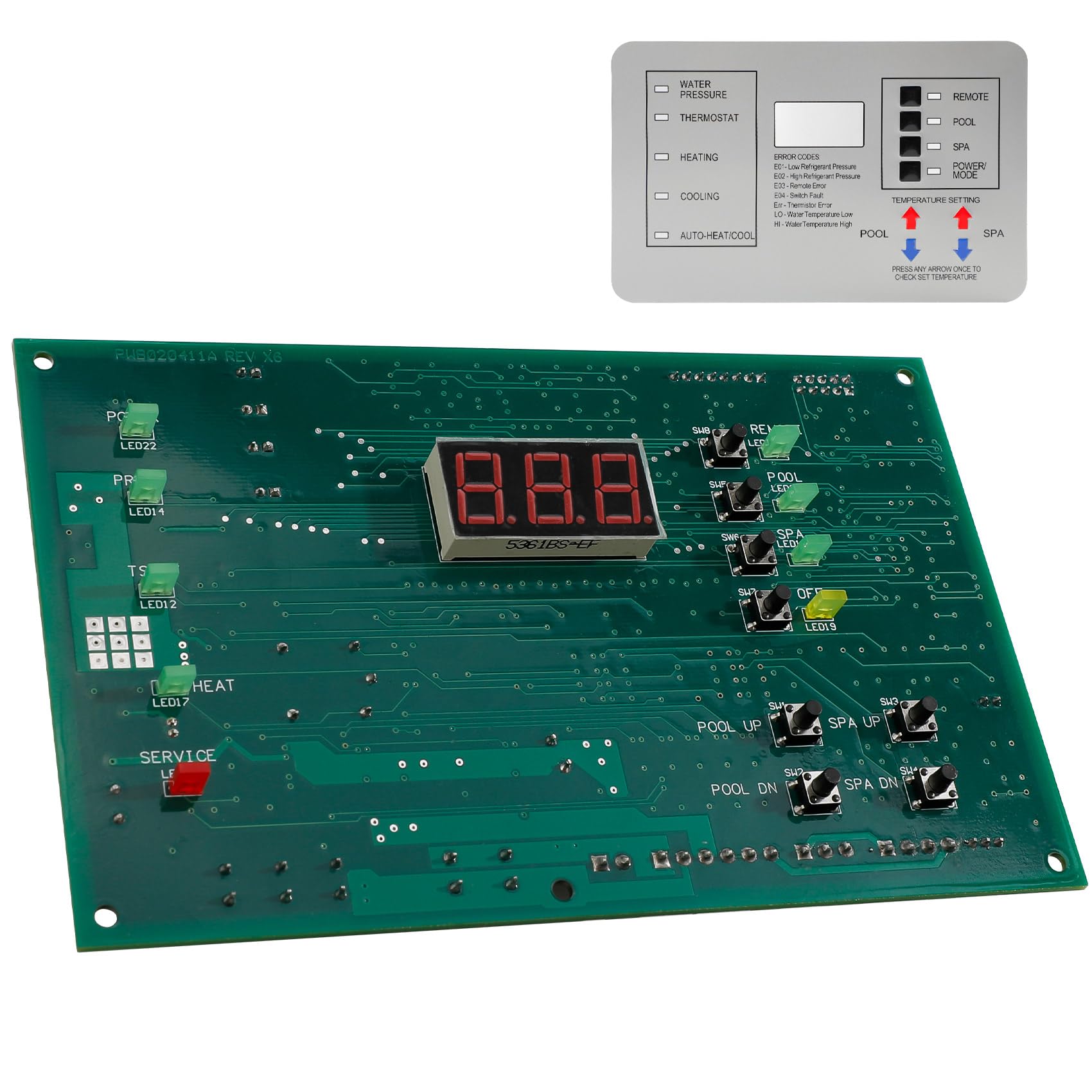 SFYJZJUUS 472100 Digital Display Temperature Controller Board Replacement for MiniMax NT Series Pool and Spa Heater - High Precision Temperature Control, Easy Installation, Durable Upgrade