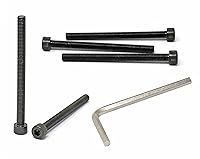 Vista 65 de iexcell Juego de 50 tornillos M4 x 20/25/30/35/40 de acero de aleación de grado 12.9, acabado de óxido negro