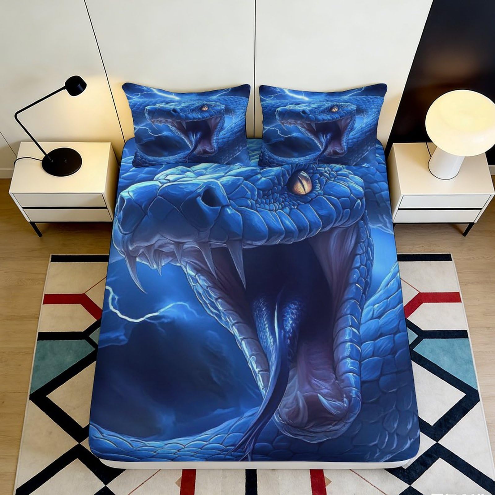 Uynsixtme Style-1 3D Printed Dinosaur Fitted Sheet Microfiber Deep Pocket Non-Slip Bedroom Bedding Dinosaur Mattress Fitted Cover For Adults Teens 90X200x25cm