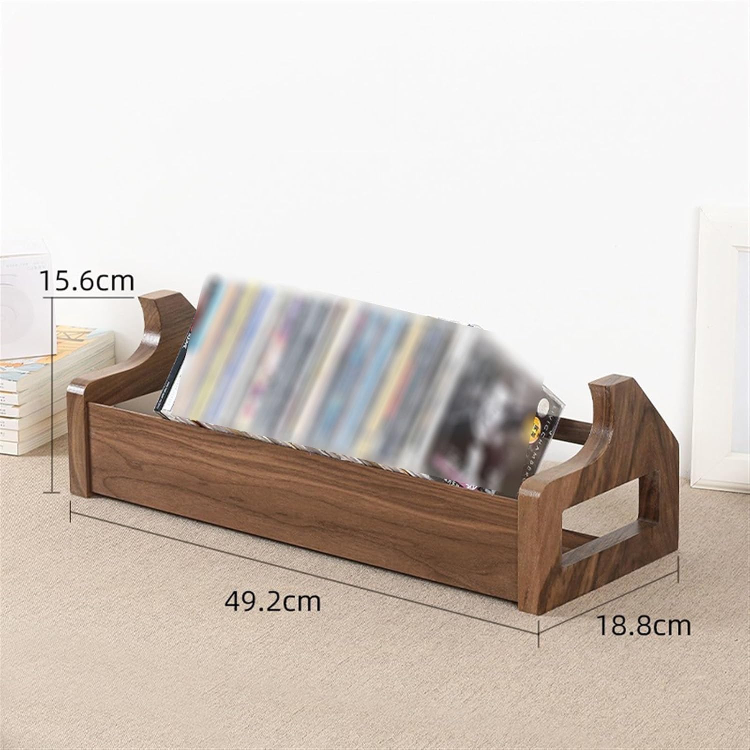 Estante De Madera Maciza para CD/DVD - Soporte De Escritorio para BLU-Ray para Una Colección Multimedia Organizada - Elegante Estante De Exhibición para CD, DVD Y BLU-Ray
