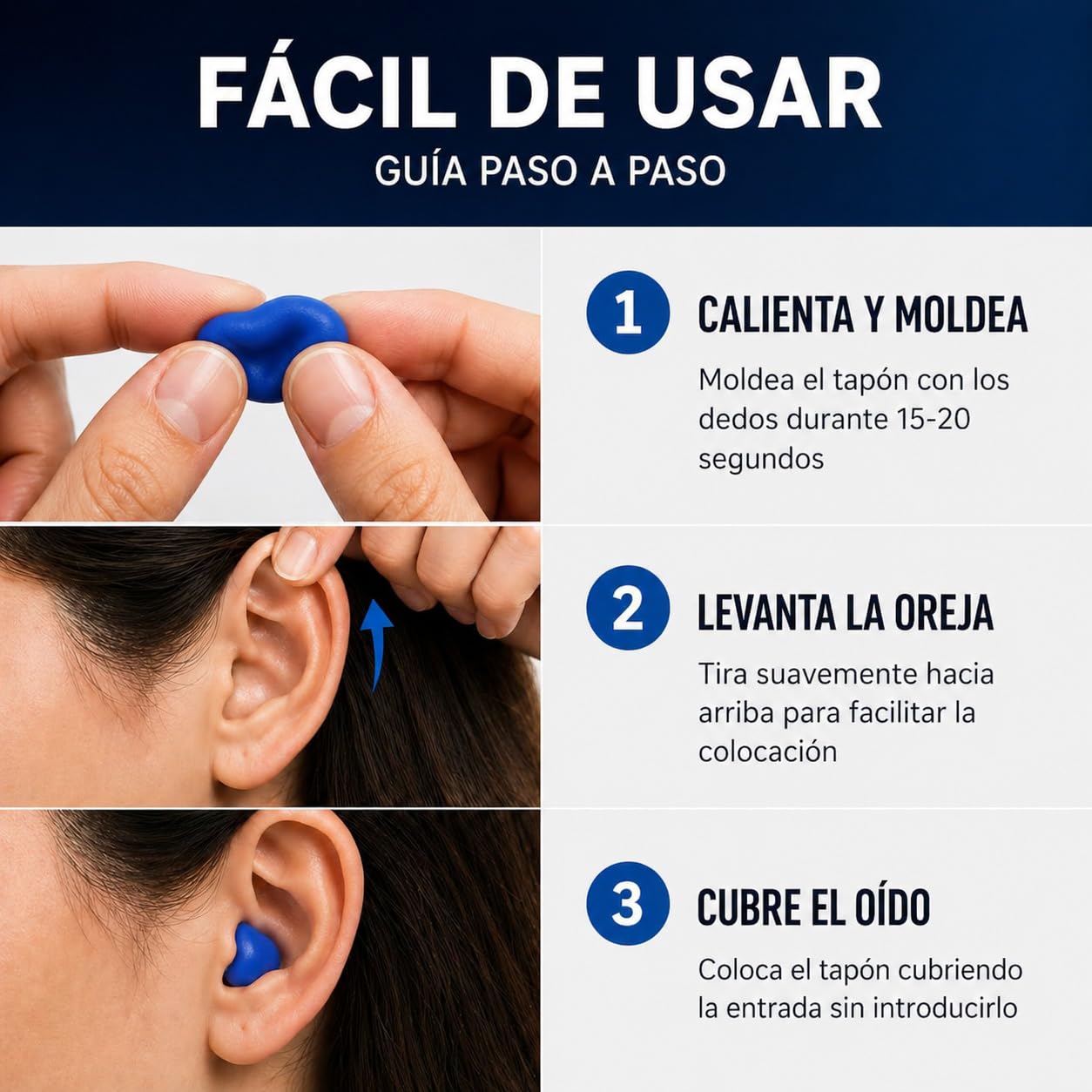 16 Tapones Para Dormir Silicona Moldeable Reutilizable Antiruido Comodos Oidos Sensibles Azul Reducen Ruido Ronquidos Vecinos Viaje Estuche Portatil Ajuste Personalizado Descanso Profundo Uso Diario