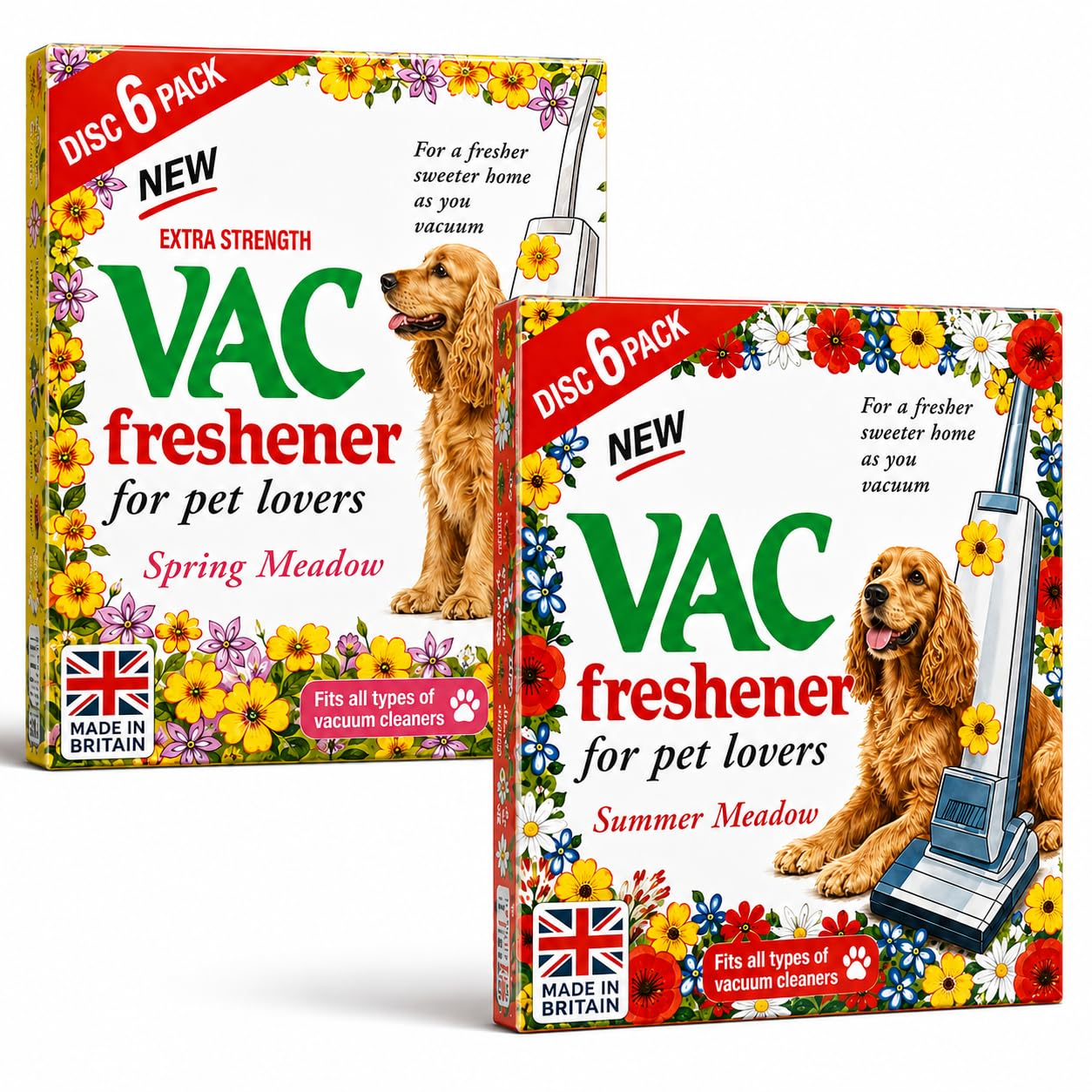 Fixonic Vacuum Fresheners Scented Discs | 12 Scented Discs Meadow Scents