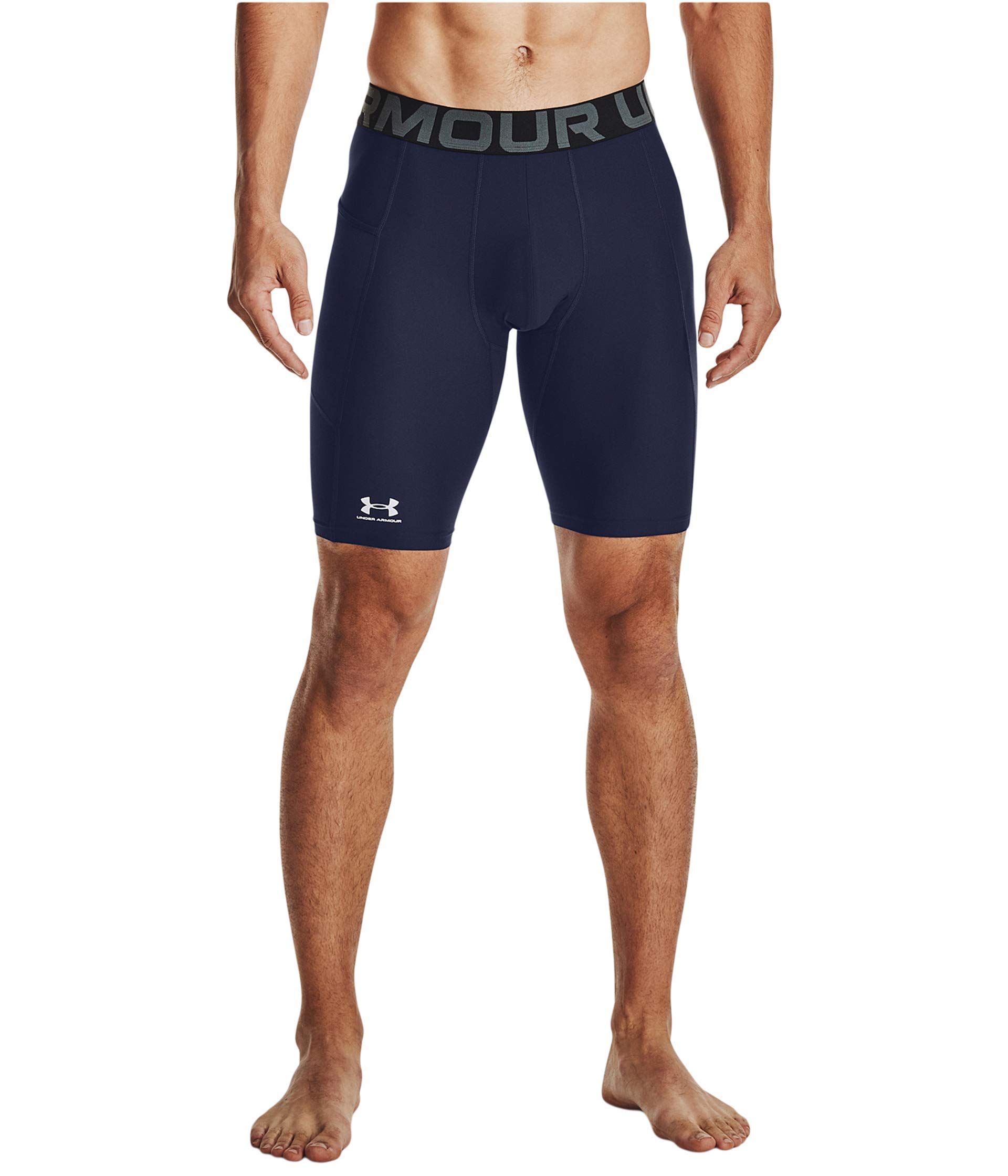 men's polyester blend heatgear armour long shorts