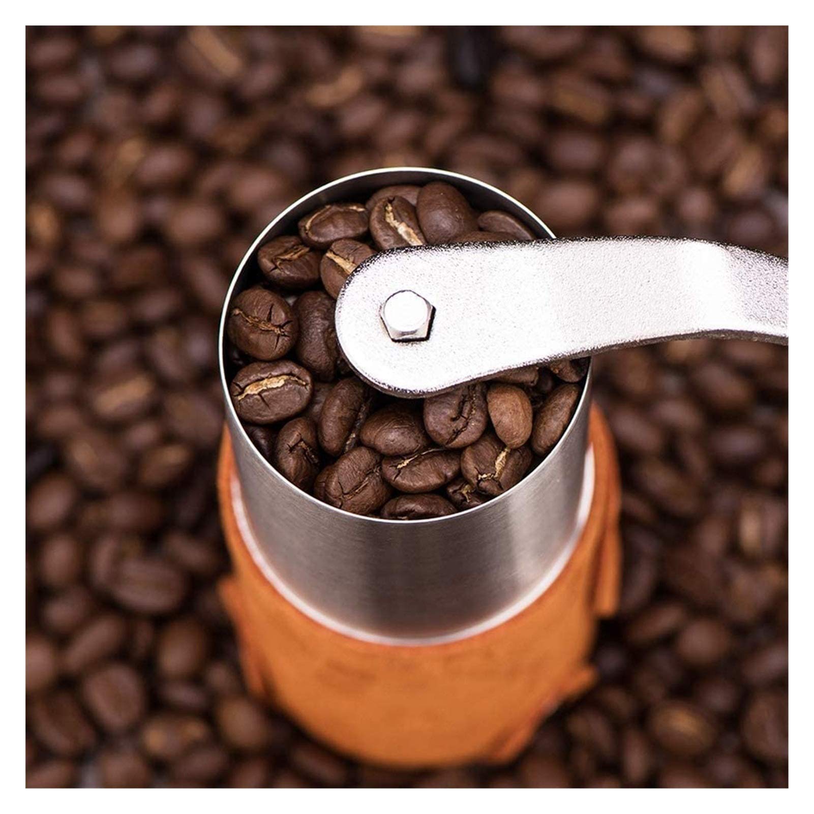 Molinillos manuales, Molinillo Manual de Frijoles, Molinillo de Madera con Rebabas de Hierro Fundido, molinillos de café Ajustables portátiles para Viajes y acampadas