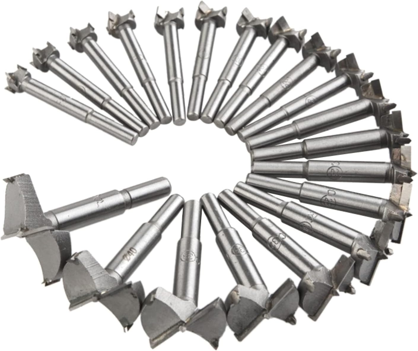 NUSHKI 20pcs/set 14-50mm Forstner Drill Bits Woodworking Self Centering Hole Saw Tungsten Carbide Wood Cutter Tools