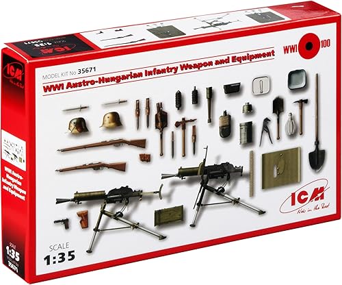 ICM Models Kit de construcción de armas y equipos de infantería austrohúngara de la Primera Guerra Mundial