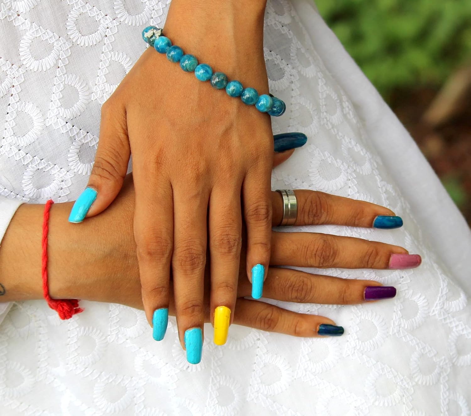 Jet Apatite 8Mm Natural Gemstone Bracelet For Men &Amp; Women | ...