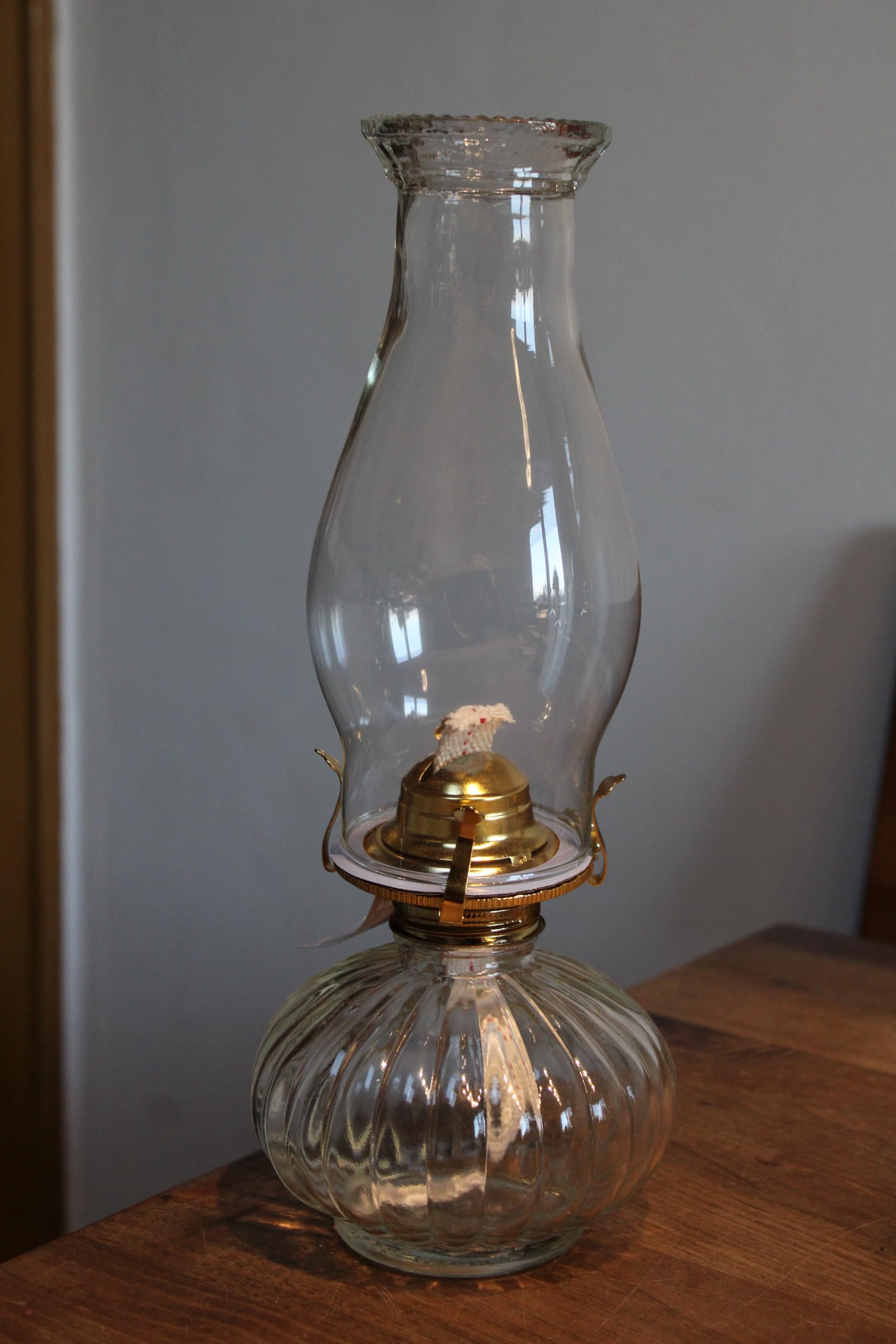 Öllampe Aus Glas 21 Cm Mit Goldener Drehfassung - Romantische Dekolampe Für Hochzeiten