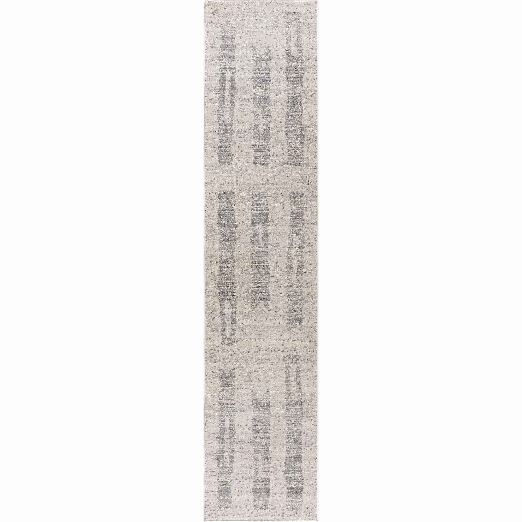 Hauteloom Tigris Collection Sada Southwestern Farmhouse Hallway, Entryway, Kitchen Runner Rug - Long Carpet - Vintage Distressed - Boho Aztec Tribal Pattern - Ivory, Beige, Gray - 2'7