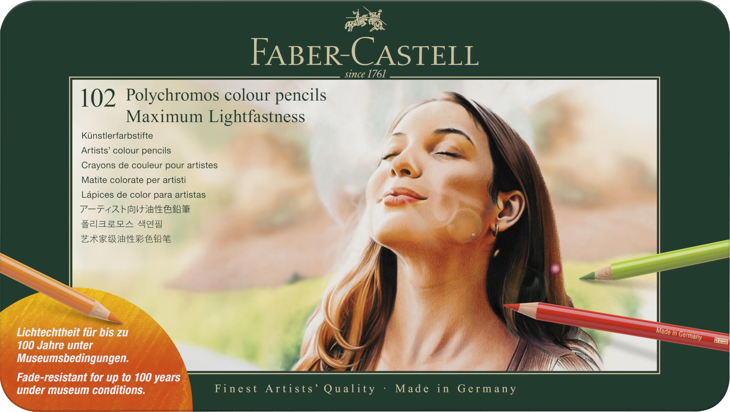 Amazon.com: Faber-Castell 210061 - Metal Case 102 Polychromos