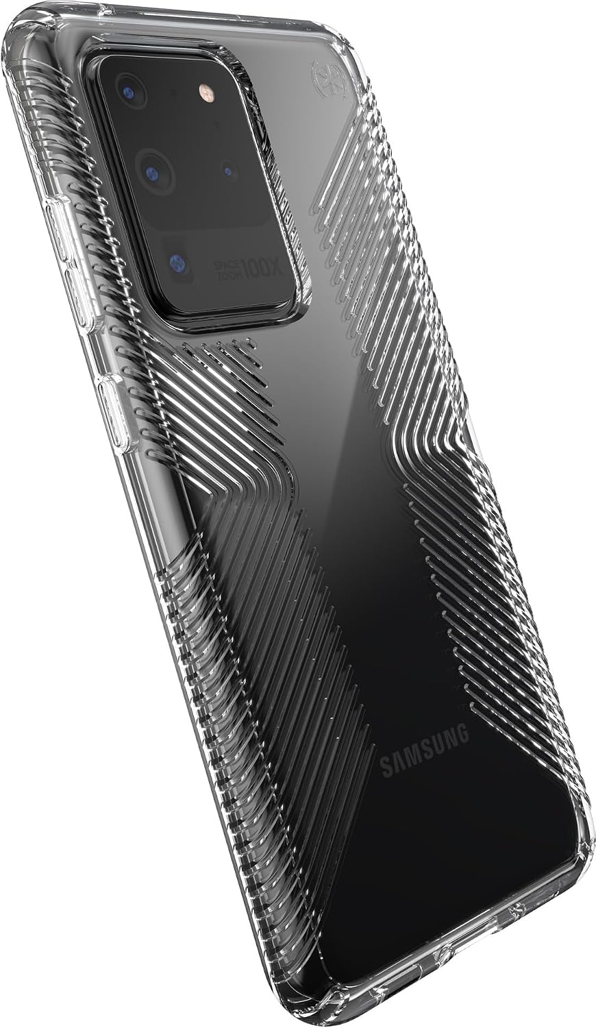 Speck Presidio Perfect Clear with Grip Samsung Galaxy S20 Ultra Case, Clear (136388-5085)