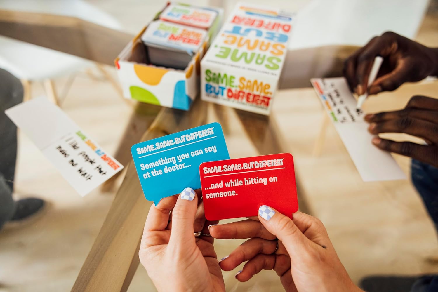 Same Same But Different by Relatable, Adult Games for Game Night Social Gatherings, Includes 350 Cards, 8 Dry Erase Markers, 8 Dry Erase Cards, and Instructions