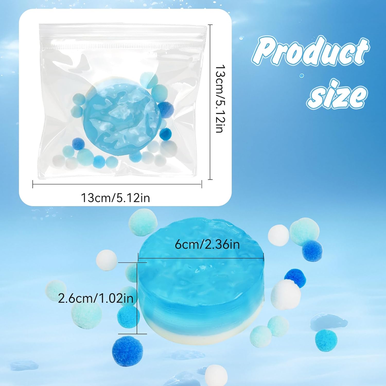 Taba Fidget Squeeze Toys, Ice Cube Stress Balls for Adults Kids, Soft Taba Squishy Stress Relief Toys, Squishies Cube Sensory Toys, Fun Unique Design Party Favors Gifts (Circle)