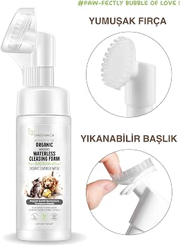 Greenwich Kedi ve Köpek Pati Temizleme Köpüğü 150 ml – Durulama Gerektirmeyen Vegan Temizleme Köpüğü | Günlük Pati Hijyeni ve Pratik Bakım Desteği