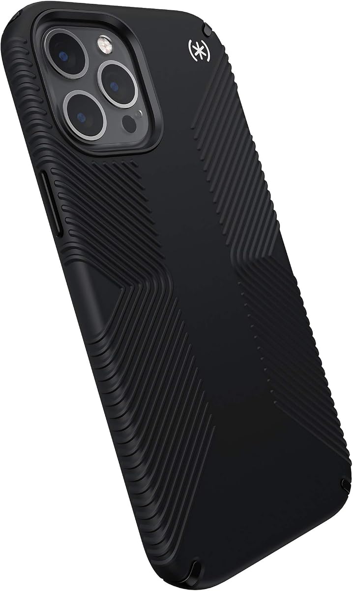 Products Presidio2 Grip iPhone 12 Pro Max Case, Black/Black/White