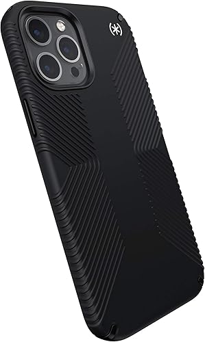 Speck Products Presidio2 Grip - Funda para iPhone 12 Pro Max, color negro y blanco