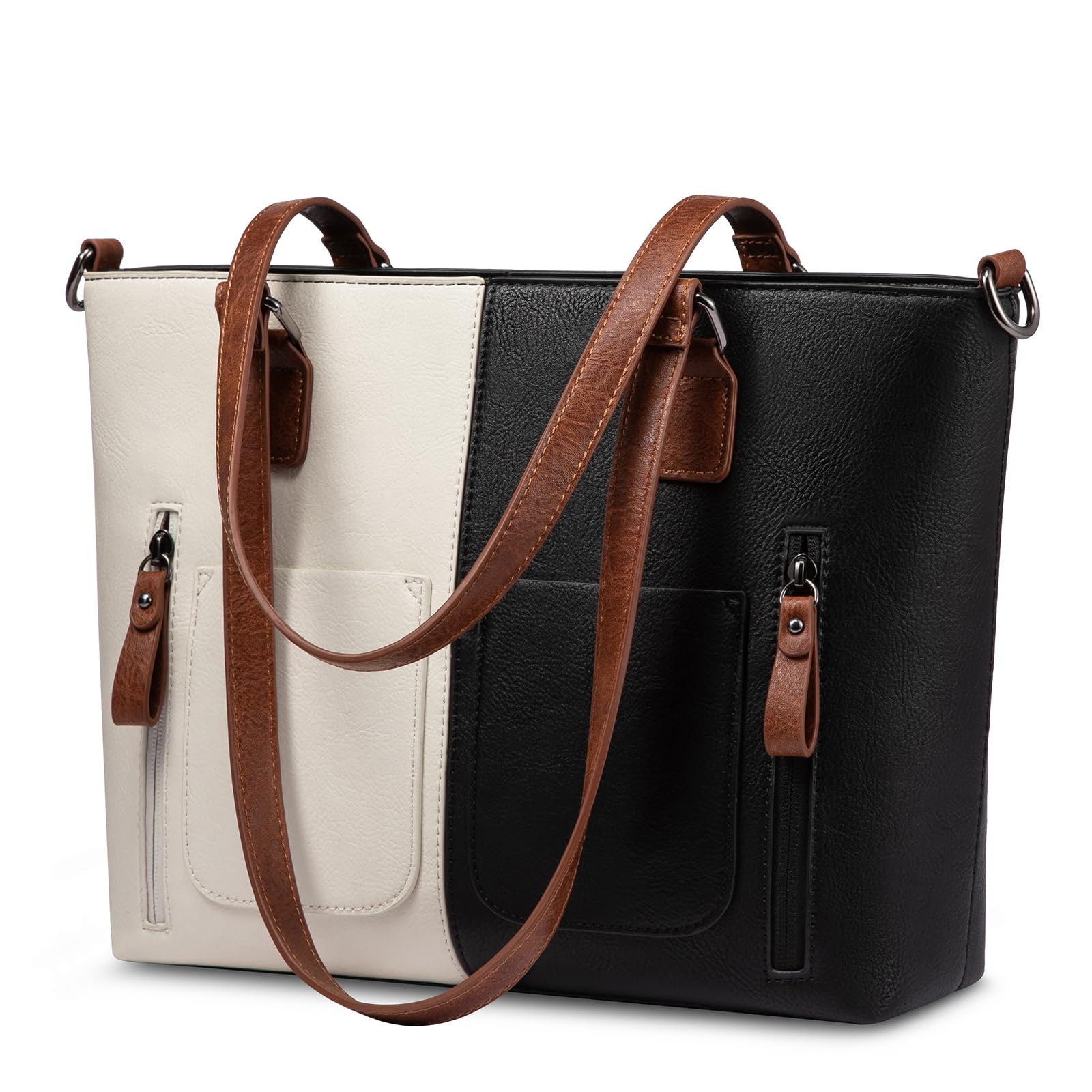 LOVEVOOK Purses Tote Bag for Women, Handbags Large Shoulder Bag, Leather Work Bags with Multi-Pockets, Designer Hobo Satchel