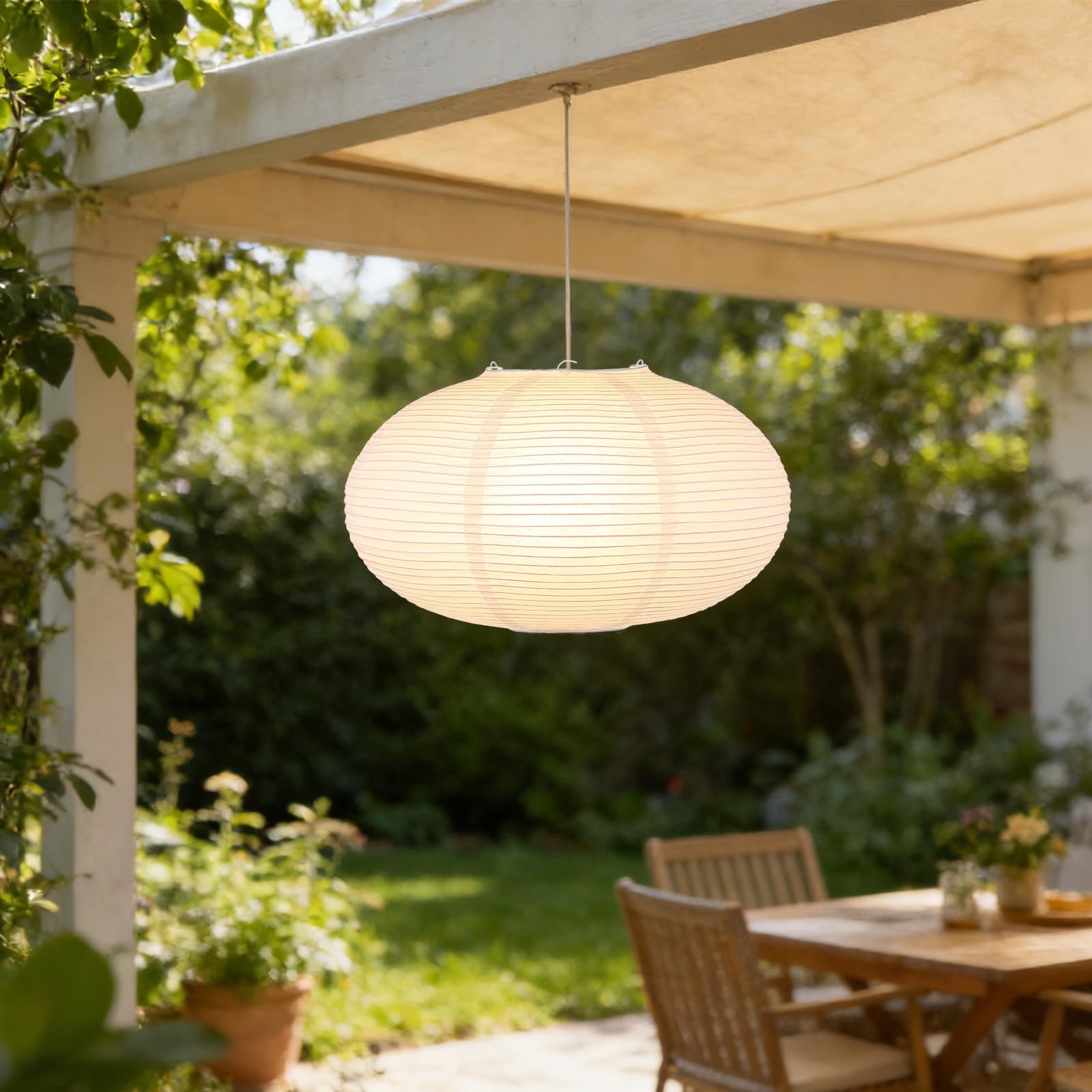 Paralume Carta Bianco Lampada Sospensione Paralume Soffitto Protezione Polvere Te Decorazione Casa Camera Soggiorno