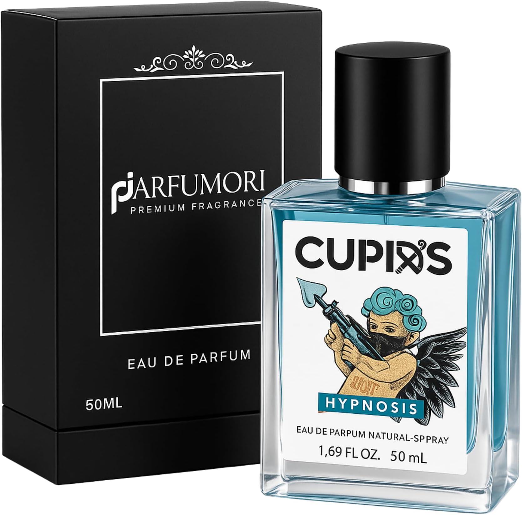 Cupid Hypnosis 3.0 Luxury Cologne Fragrance For Men | 𝐎𝐫𝐢𝐠𝐢𝐧𝐚𝐥 𝐂𝐮𝐩𝐢𝐝 Pink New Luxe Formulation | Magetic Charm | Long Lasting Perfume - 50ml (Cupid Blue 3.0)