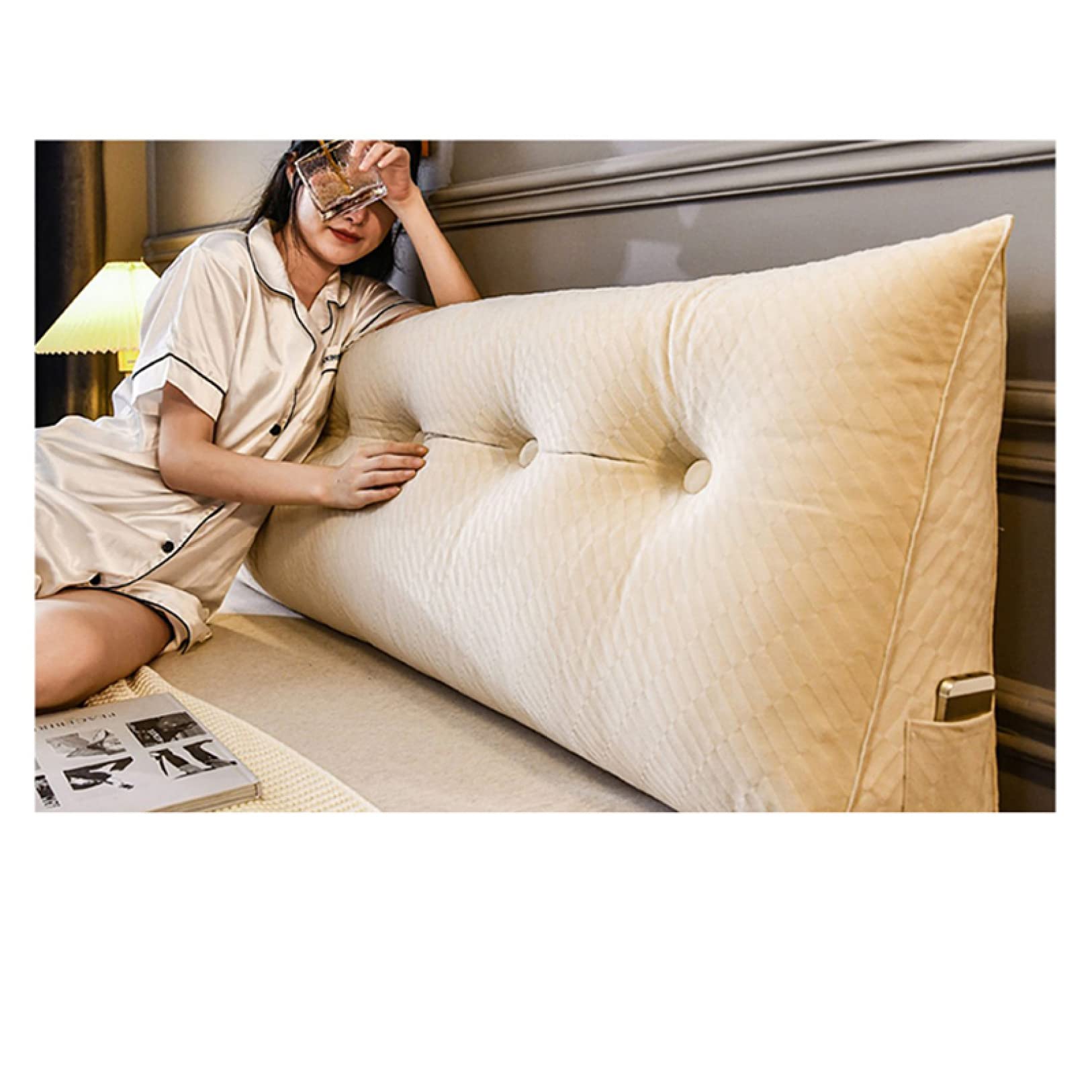 Amazon.co.jp: ベッド ウェッジクッション 背当てクッション
