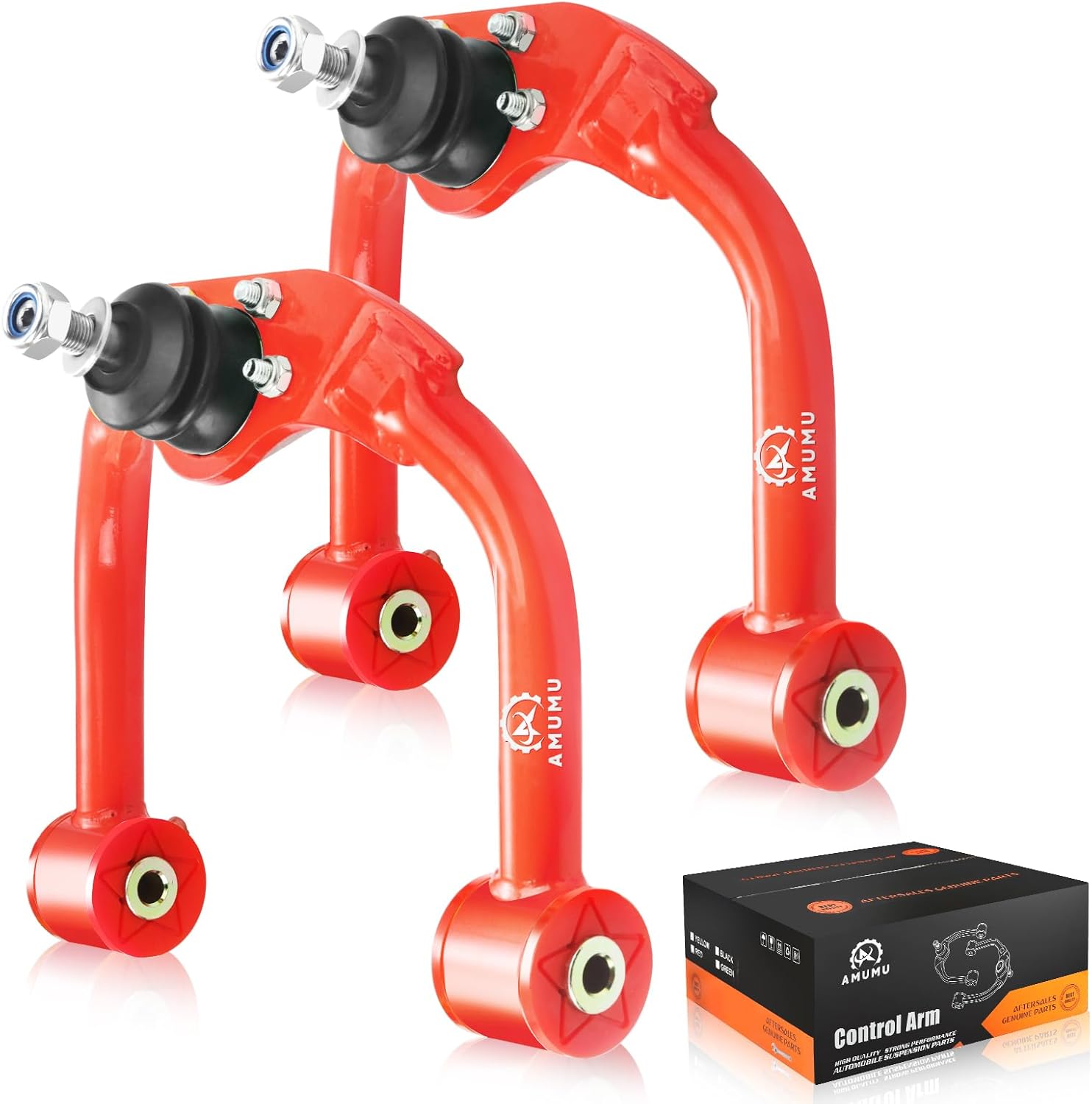 1-4" Lift Front Upper Control Arms for Jeep Grand Cherokee WK & Commander XK 2005-2010 - Alloy Steel Construction, Enhanced Off-Road Performance & Easy Installation RED 2PCS