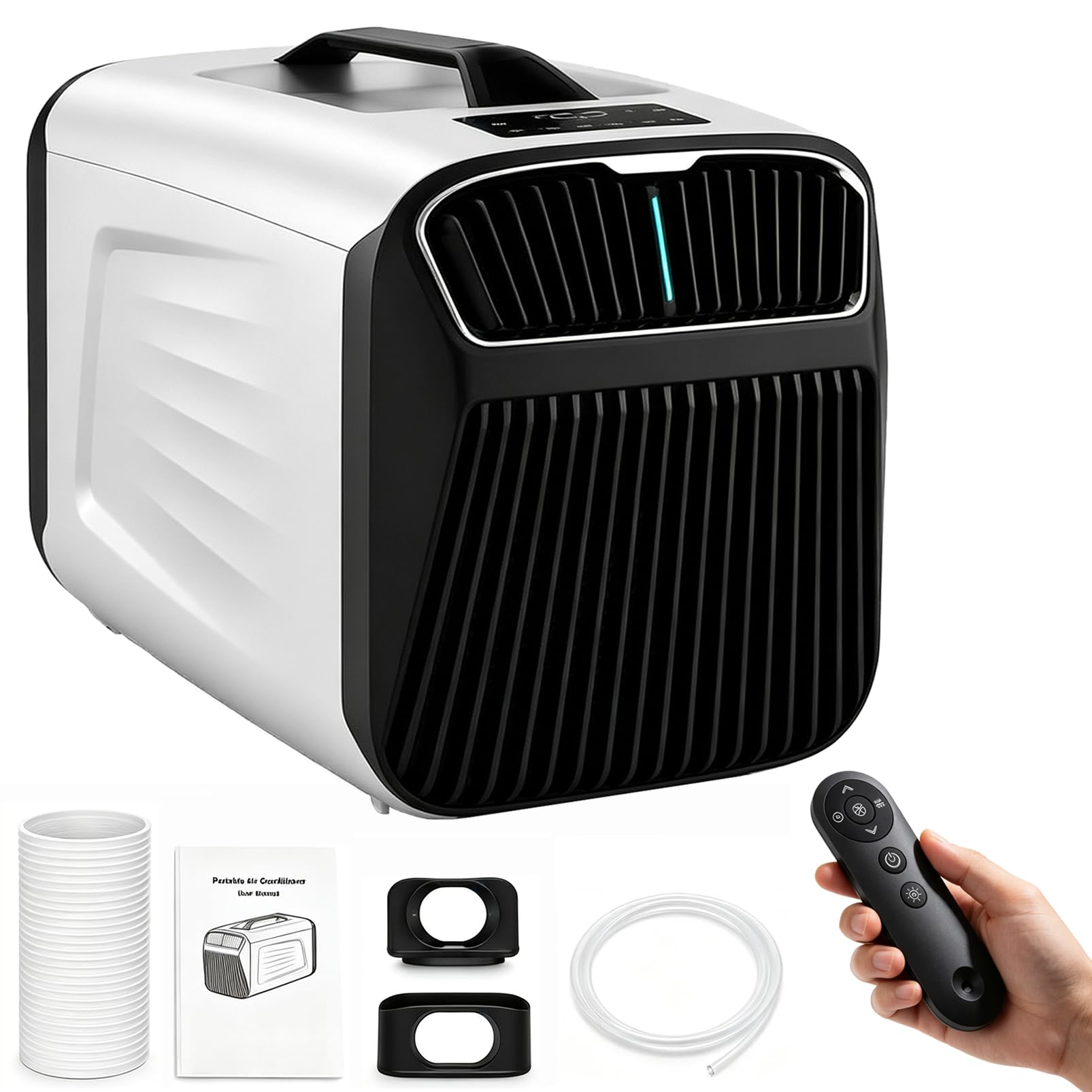 DmqChry 5200 BTU Portable Camping Air Conditioners, 4-in-1 Tent Air Conditioner Silver