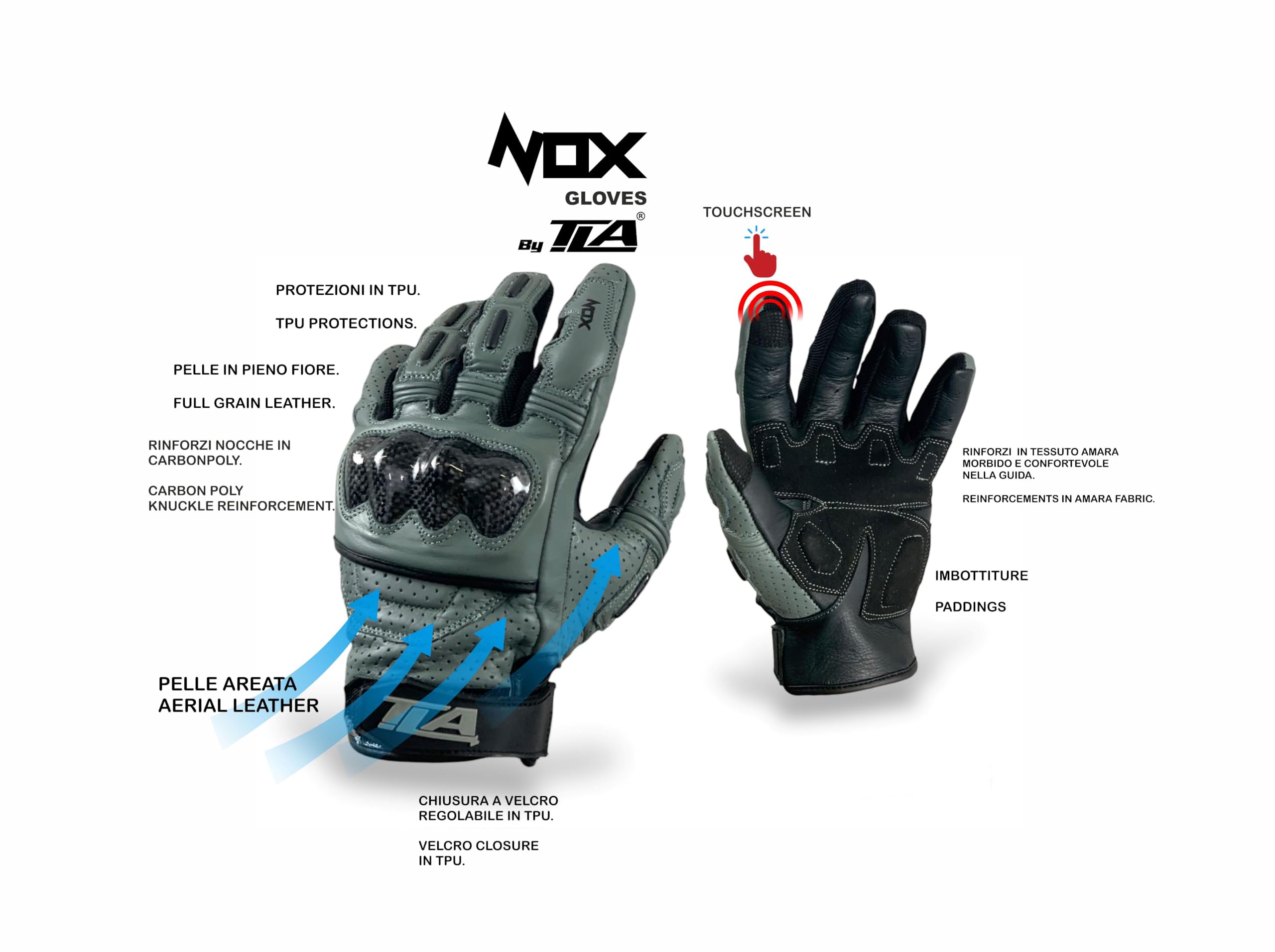 TLA NOX Gants moto en cuir avec protections homologué CE,poignet court,2XS-5XL hommes et femmes.Gant moto,scooter,cafè racer,tactiles,mi-saison,respirants,haute protection contre les chocs.Marrone_4XL