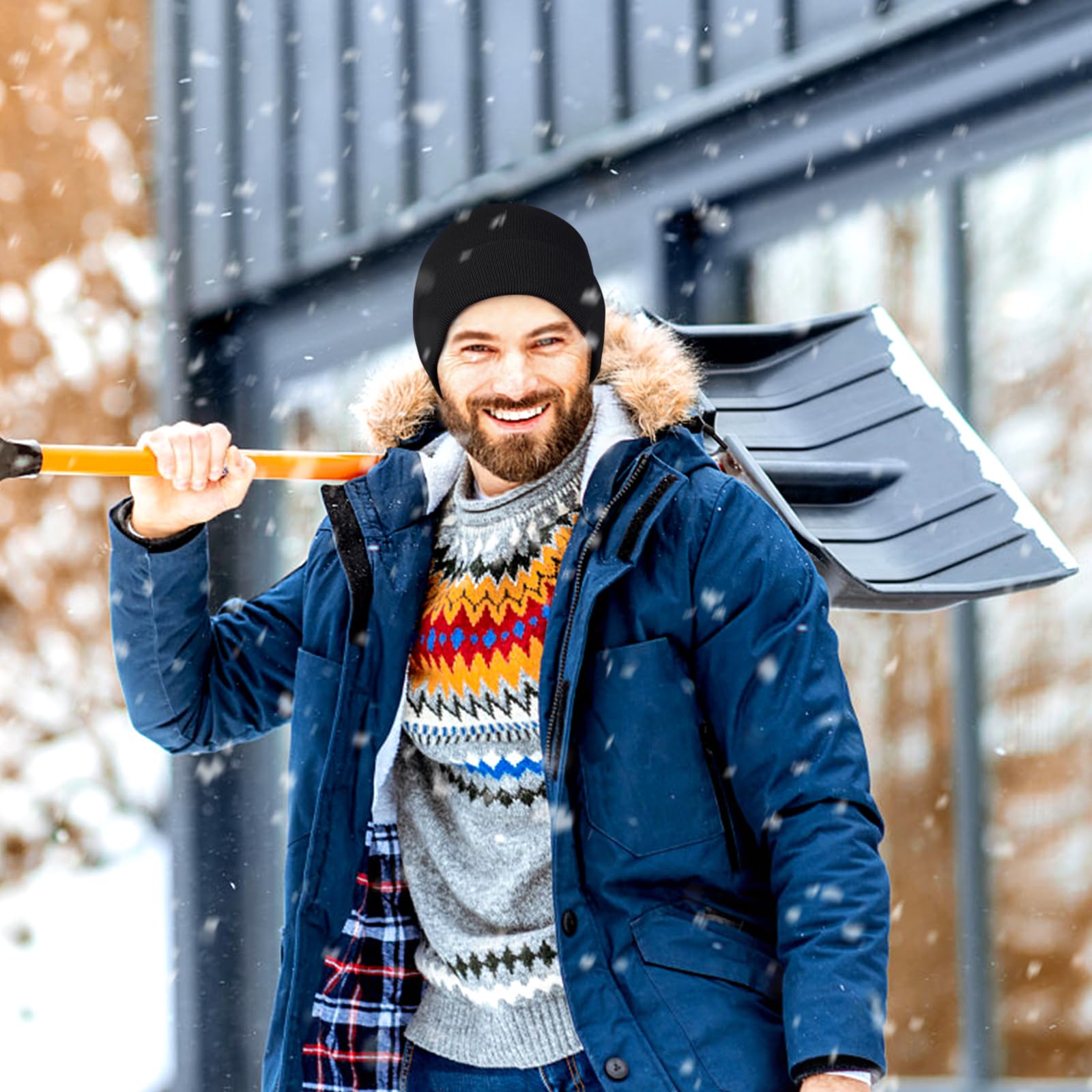 Gorro de Invierno para Hombre y Mujer, Clásico Gorro de Invierno de Punto Elástico Básico