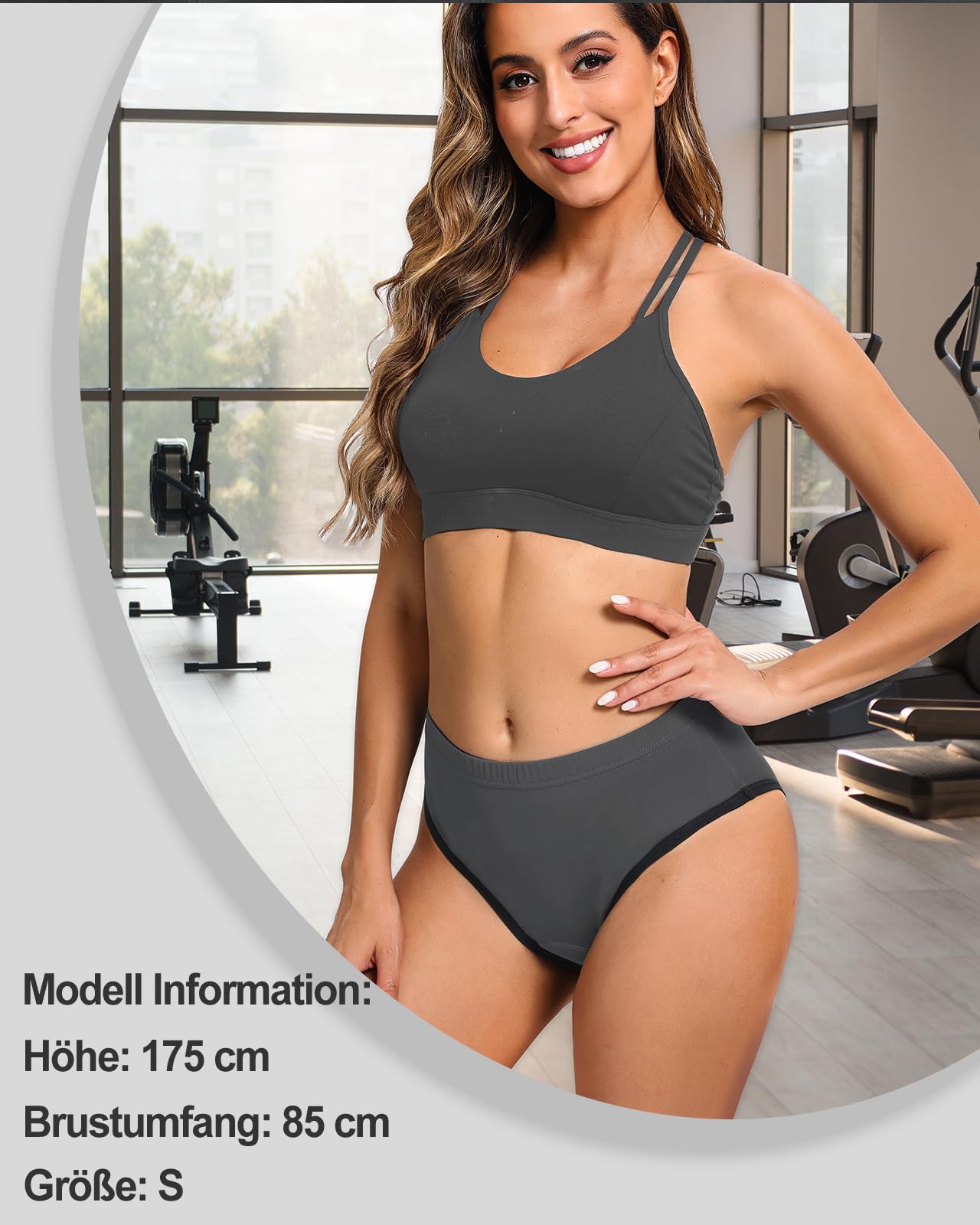 Caleçon de cyclisme pour femme - En gel 3D - Rembourré - Respirant - Séchage rapide, gris, XXL