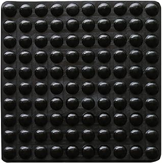 LLRY 100 Pieces Rubber Feet Pads Adhesive Buffer Pads Door Bumpers Self Stick Noise Dampening Pads Small Clear Soft Close Cabinet & Furniture Bumpers 9 mm Diameter x 3 mm (Black)