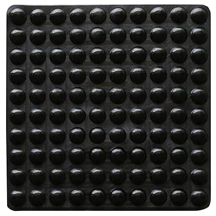Sileni 100 Pieces Rubber Feet Pads Adhesive Buffer Pads Door Bumpers Self Stick Noise Dampening Pads Small Clear Soft Close Cabinet & Furniture Bumpers 9 mm Diameter x 3 mm (Black)
