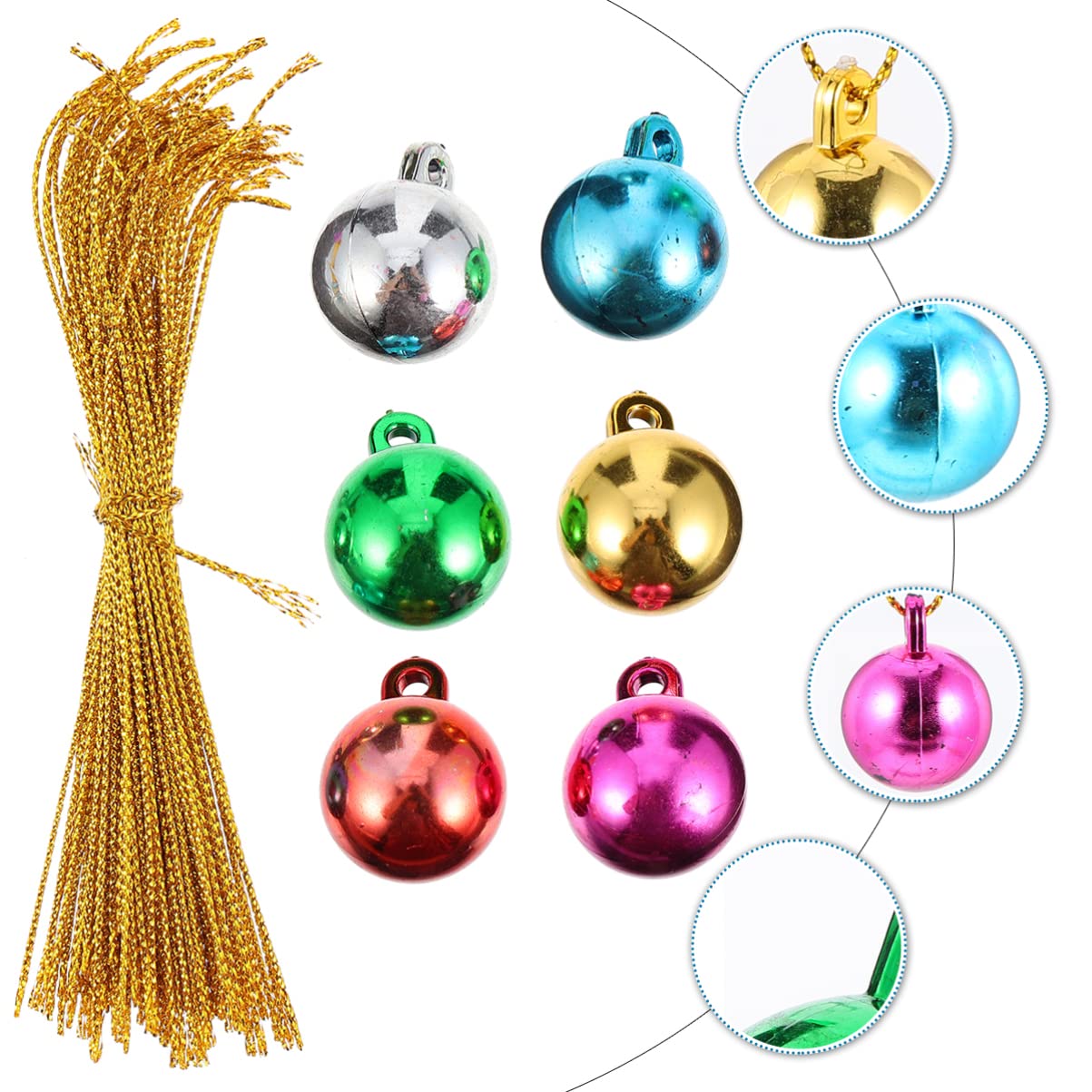 Exceart 100 Perline Di Natale In Plastica: Mini Palline Colorate Infrangibili Per Albero, Decorazioni Fai Da Te E Festività