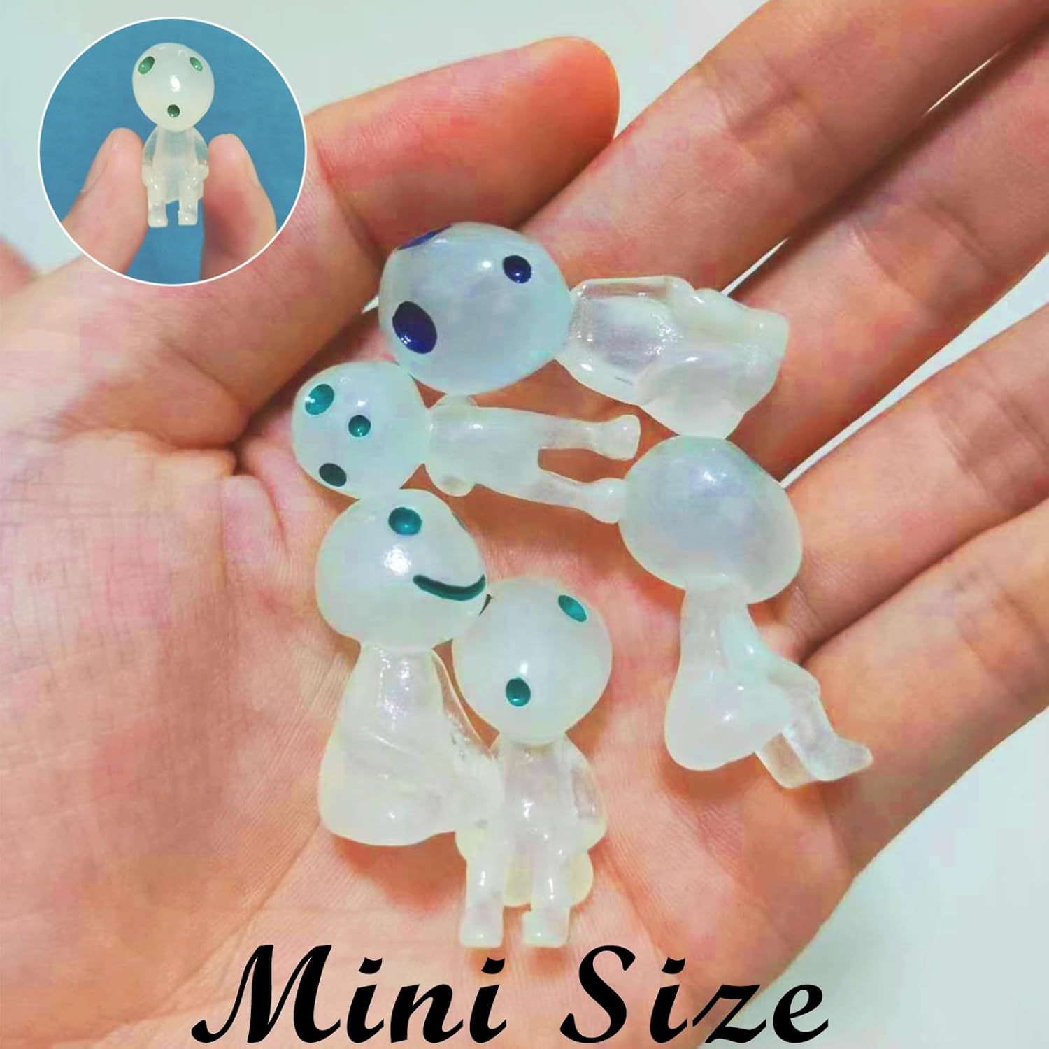 20Pcs Glow in Dark Statues Fairy Garden Accessories Outdoor Luminous Ghost Gnome Elves Miniature Decorations for Decor Plant Tree Patio Lawn Terrace Balcony Yard Micro Landscape Kit