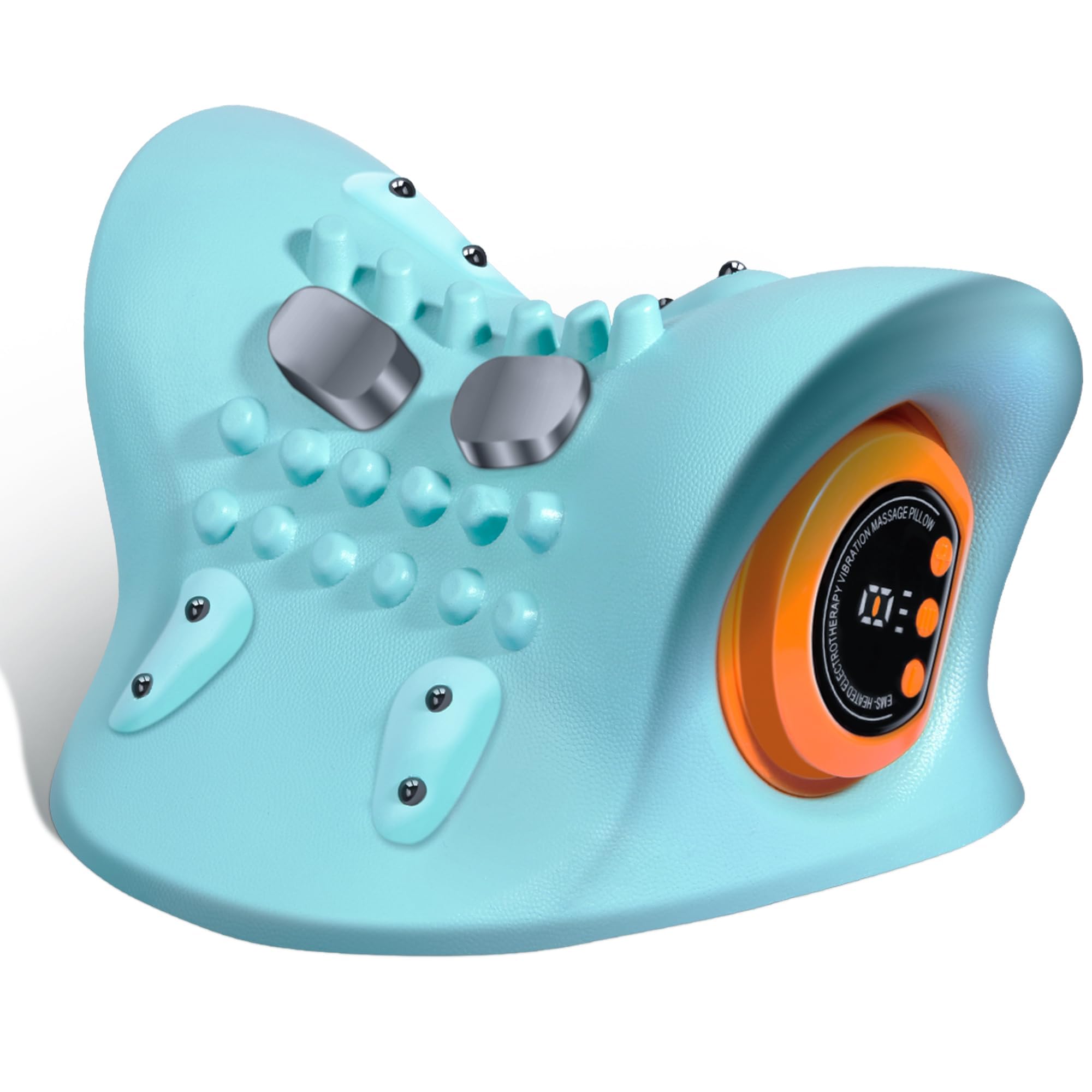 GYSIEN Neck Massager, Neck and Shoulder Relaxer with Heat, 3 Modes, Portable Pillows for Pain Relief and Muscle Relax, 26° Angle Cervical Traction