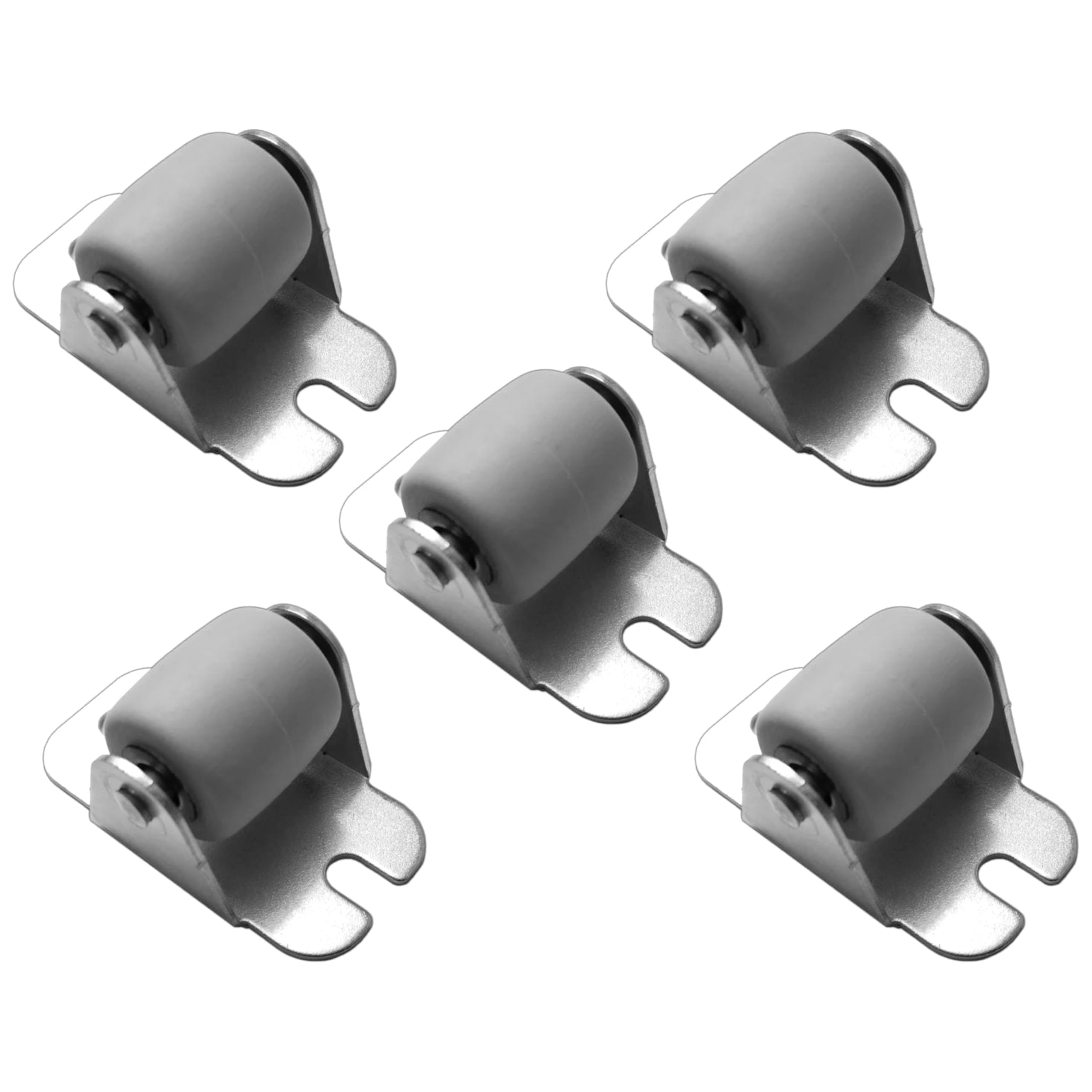 Pack of 5 x Heavy Duty Rubber Furniture Castor Wheels 22mm - Durable Furniture Caster Wheels - Perfect for Cabinets, Shelves, Tables - Easy Install, Carpet-Friendly, Enhance Mobility & Stability